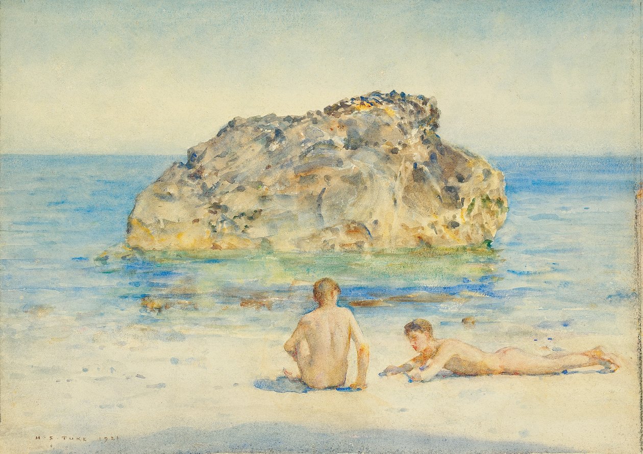 The Sunbathers, 1921 av Henry Scott Tuke