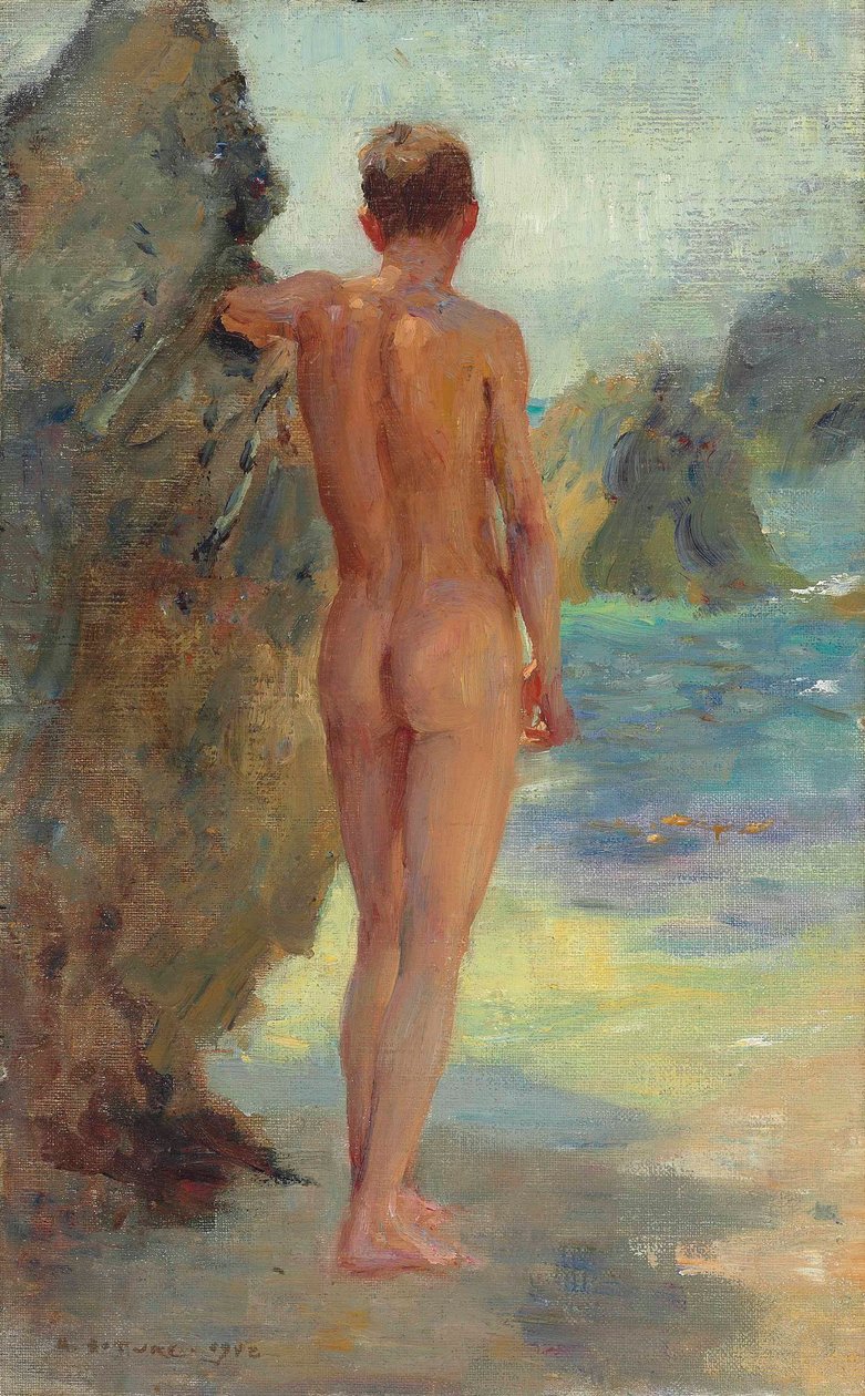 Bademannen, 1912 av Henry Scott Tuke