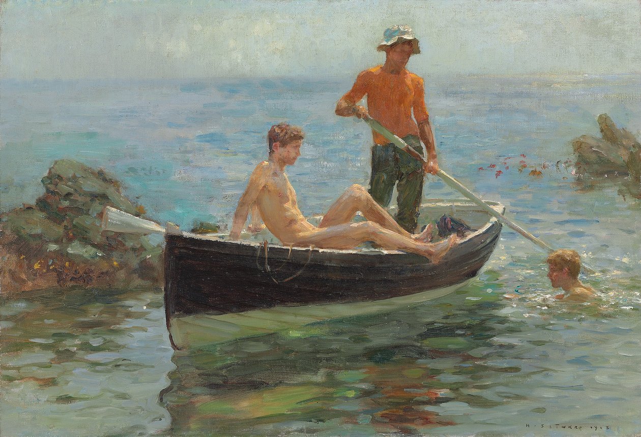 Den oransje trøyen, 1913 av Henry Scott Tuke