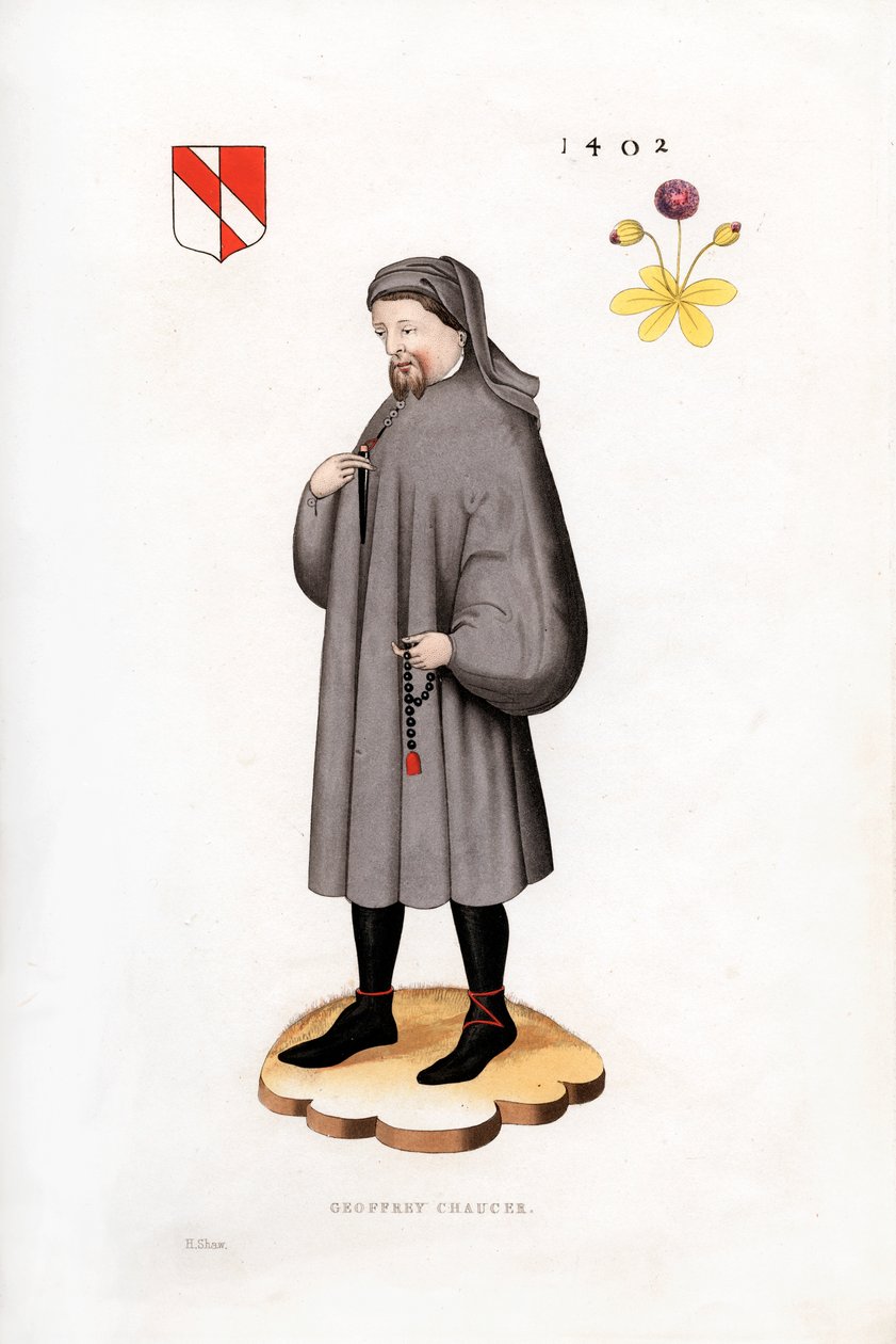 Geoffrey Chaucer, 1402, 1843. av Henry Shaw