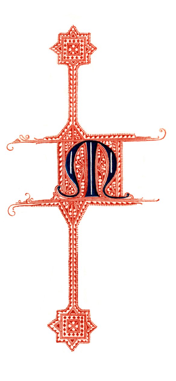 Opprinnelig bokstav M, 1843. av Henry Shaw