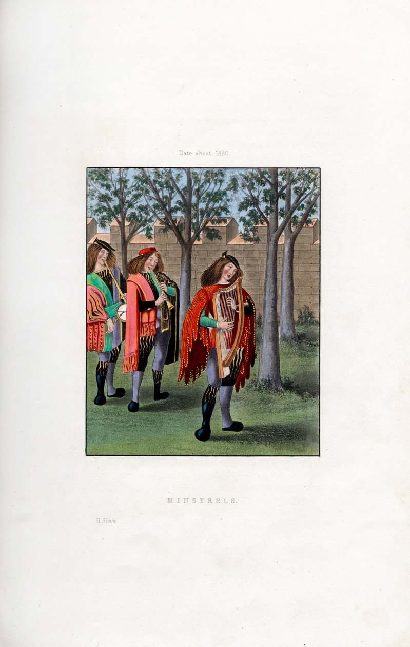 Minstrels, c1480, 1843. av Henry Shaw