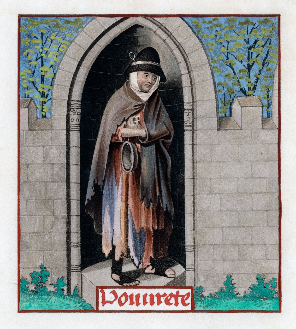 Fattigdom, c1480, 1843. av Henry Shaw