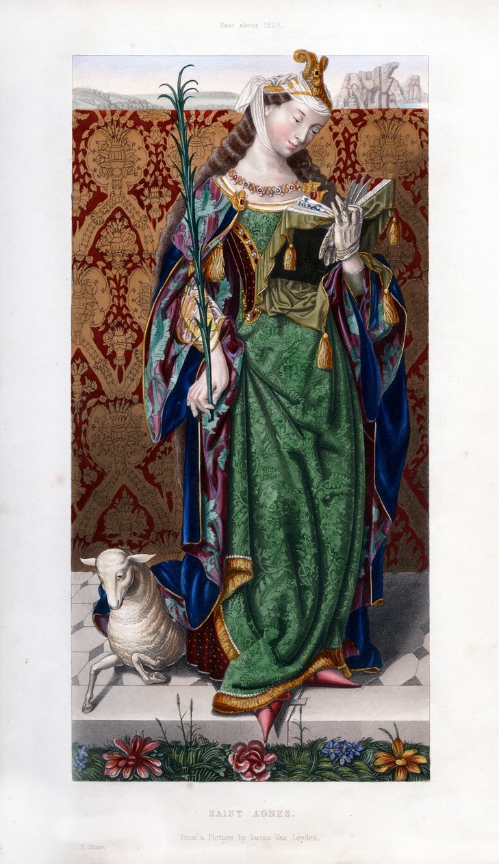 Saint Agnes, c1520, 1843. av Henry Shaw