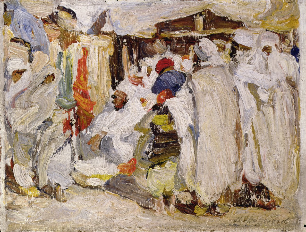 I basaren (olje på panel) av Henry Silkstone Hopwood