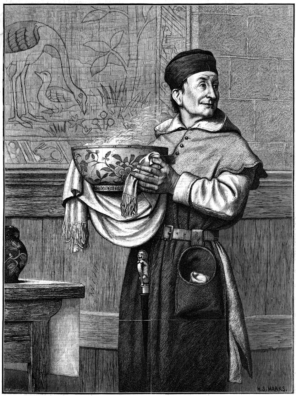 Innbringer wassailskålen, 1874. av Henry Stacey Marks