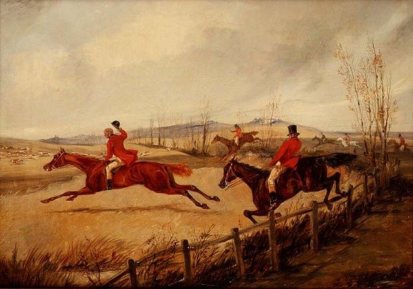 Fullt rop, over gjerdet av Henry Thomas Alken