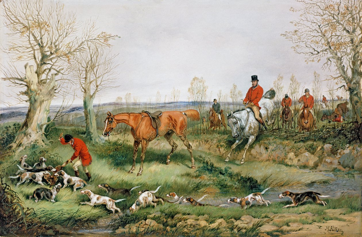 Jaktscene av Henry Thomas Alken