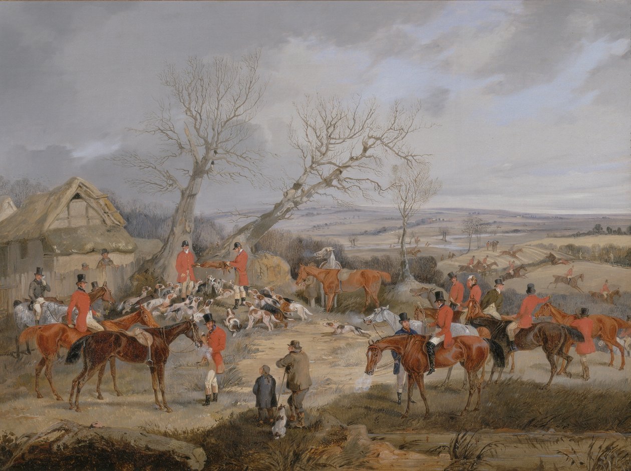 Jaktscene, The Kill av Henry Thomas Alken