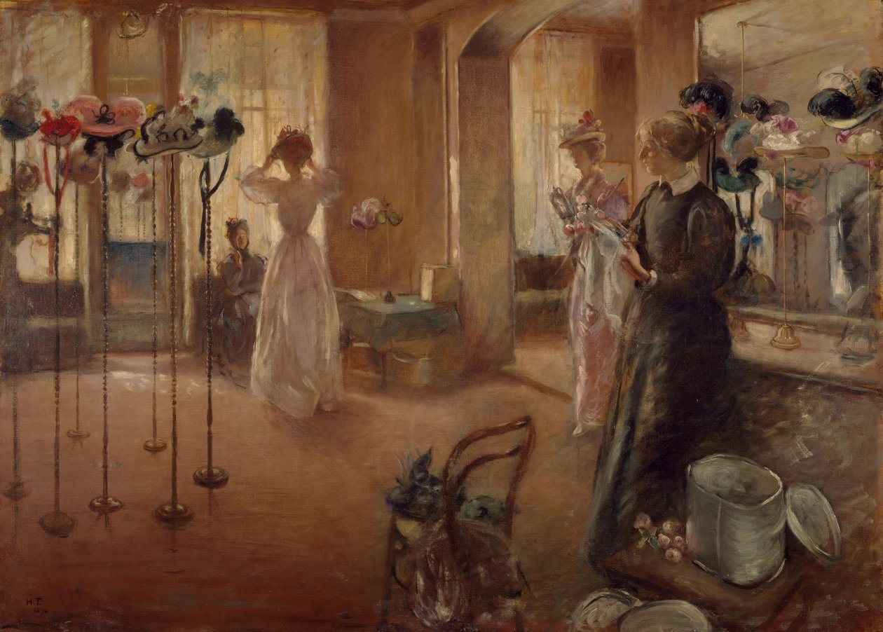 Hattebutikken, 1892. av Henry Tonks