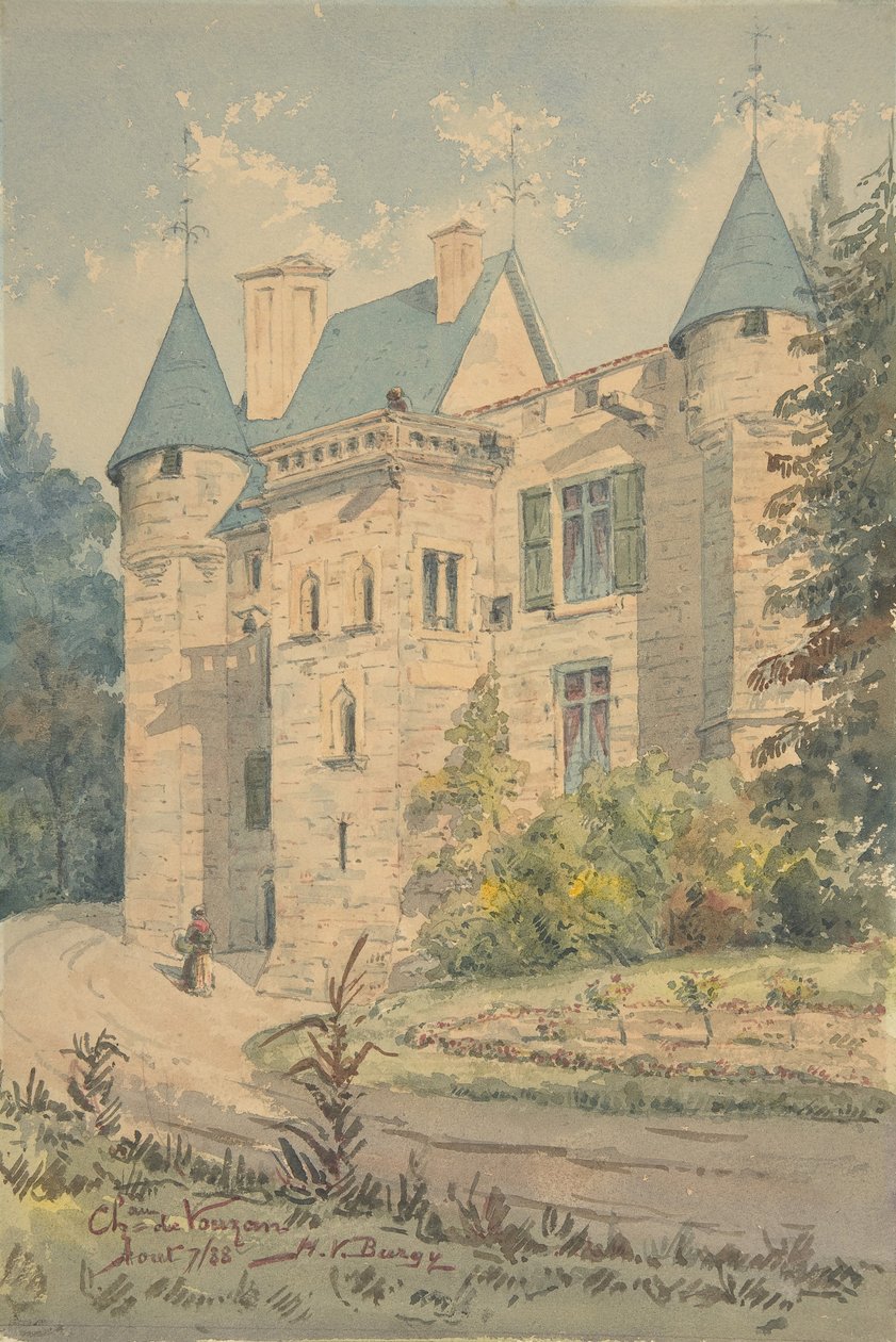Château de Vouzan, 1888. av Henry Victor Burgy