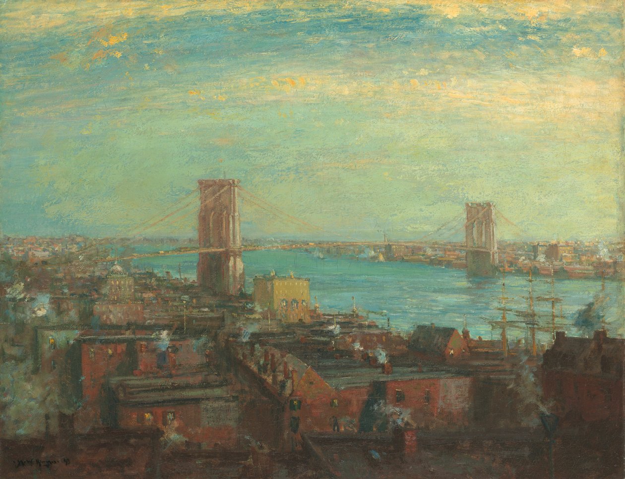 Brooklyn Bridge, 1899. av Henry Ward Ranger