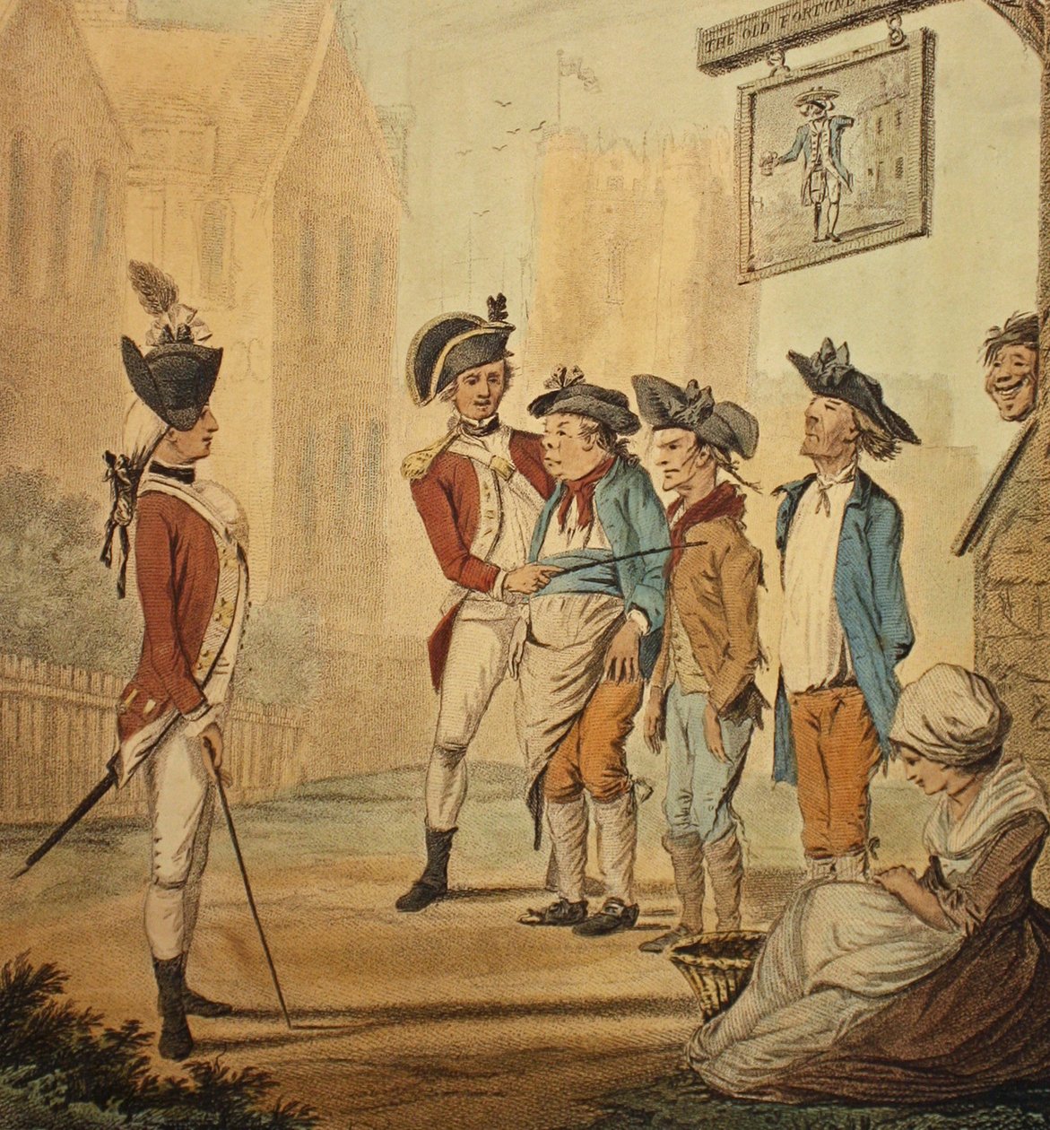 "Rekrutter", utgitt 1780 av Henry William Bunbury