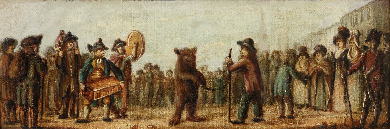 The Dancing Bear (olje på lerret) av Henry William Bunbury