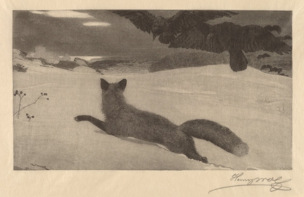 Vinter, Revejakten av Henry Wolf after Winslow Homer