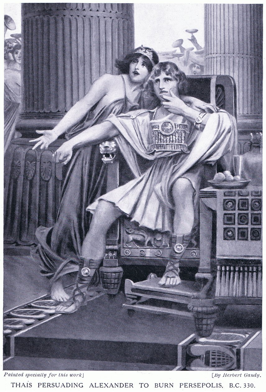 Thaiere som overtalte Alexander til å brenne Persepolis 330 f.Kr av Herbert Gandy