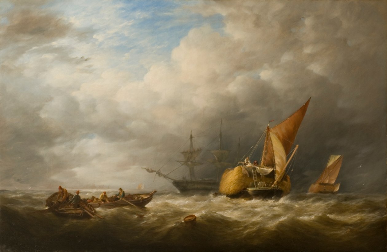 Høylektere i Themsens elvemunning av Herbert Alfred Bone
