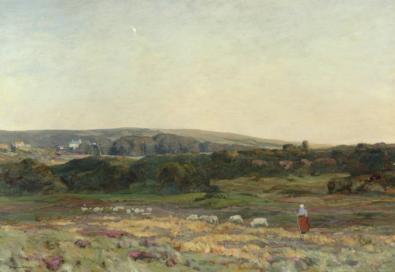 Evening Twilight, Studland, Dorset, 1904 av Herbert Hughes Stanton