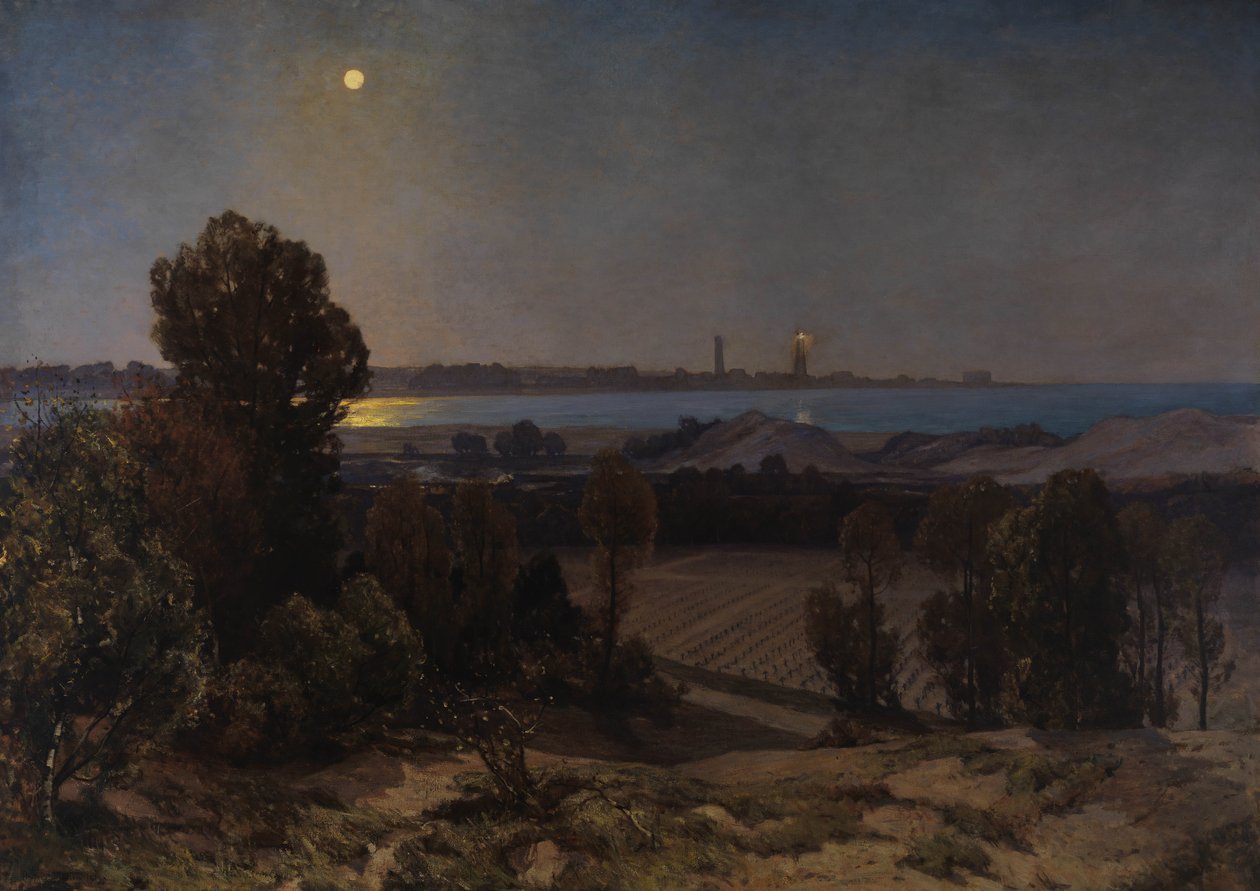 Kirkegården, Pas-de-Calais, 1919 av Herbert Hughes Stanton