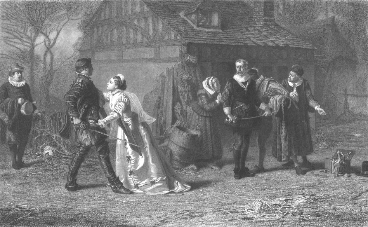 Duellen avbrutt, c1886. av Herbert Bourne