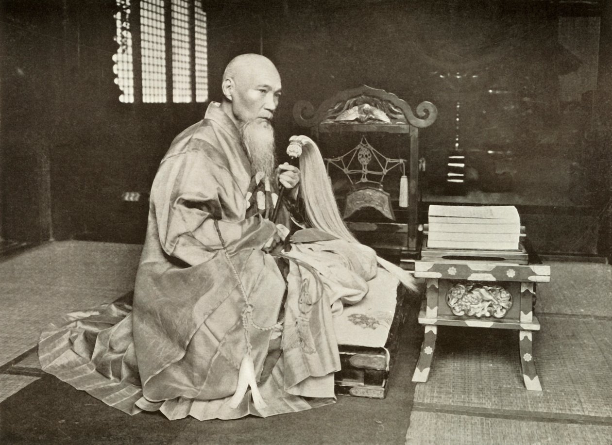 En buddhistisk abbed, 1910. av Herbert Ponting