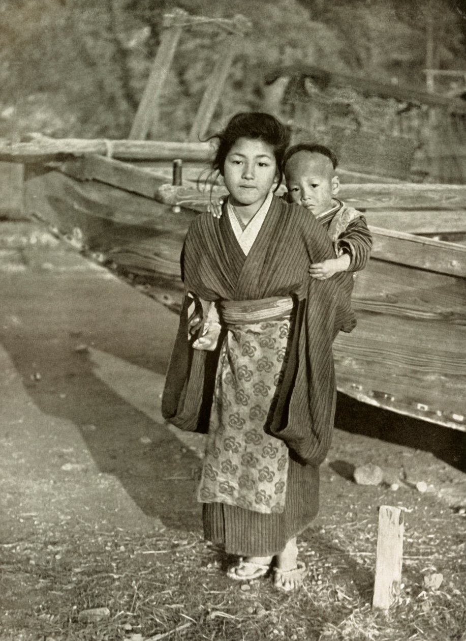 A Fishermans Children, 1910. av Herbert Ponting
