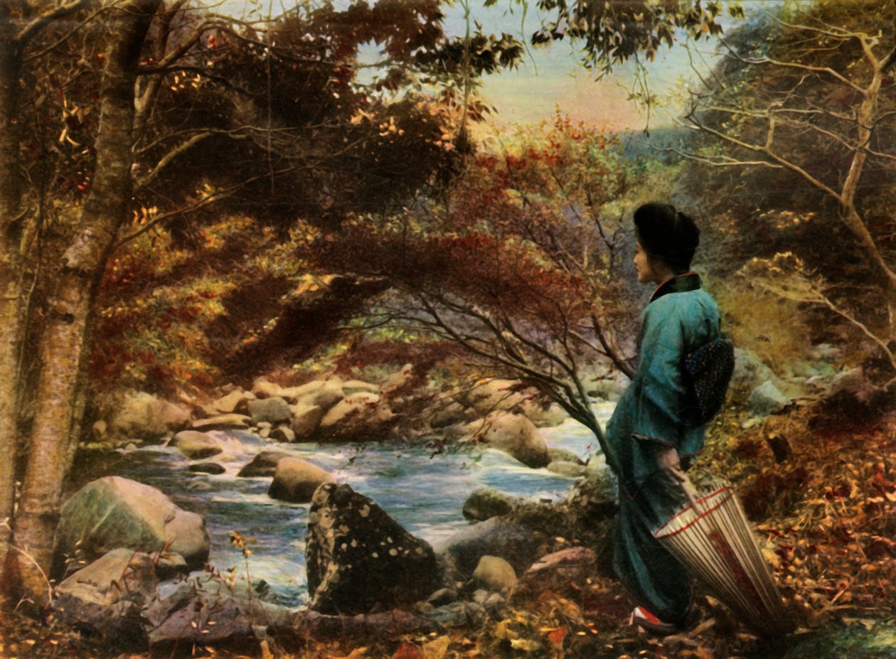 Høst ved Miyanoshita, 1910. av Herbert Ponting