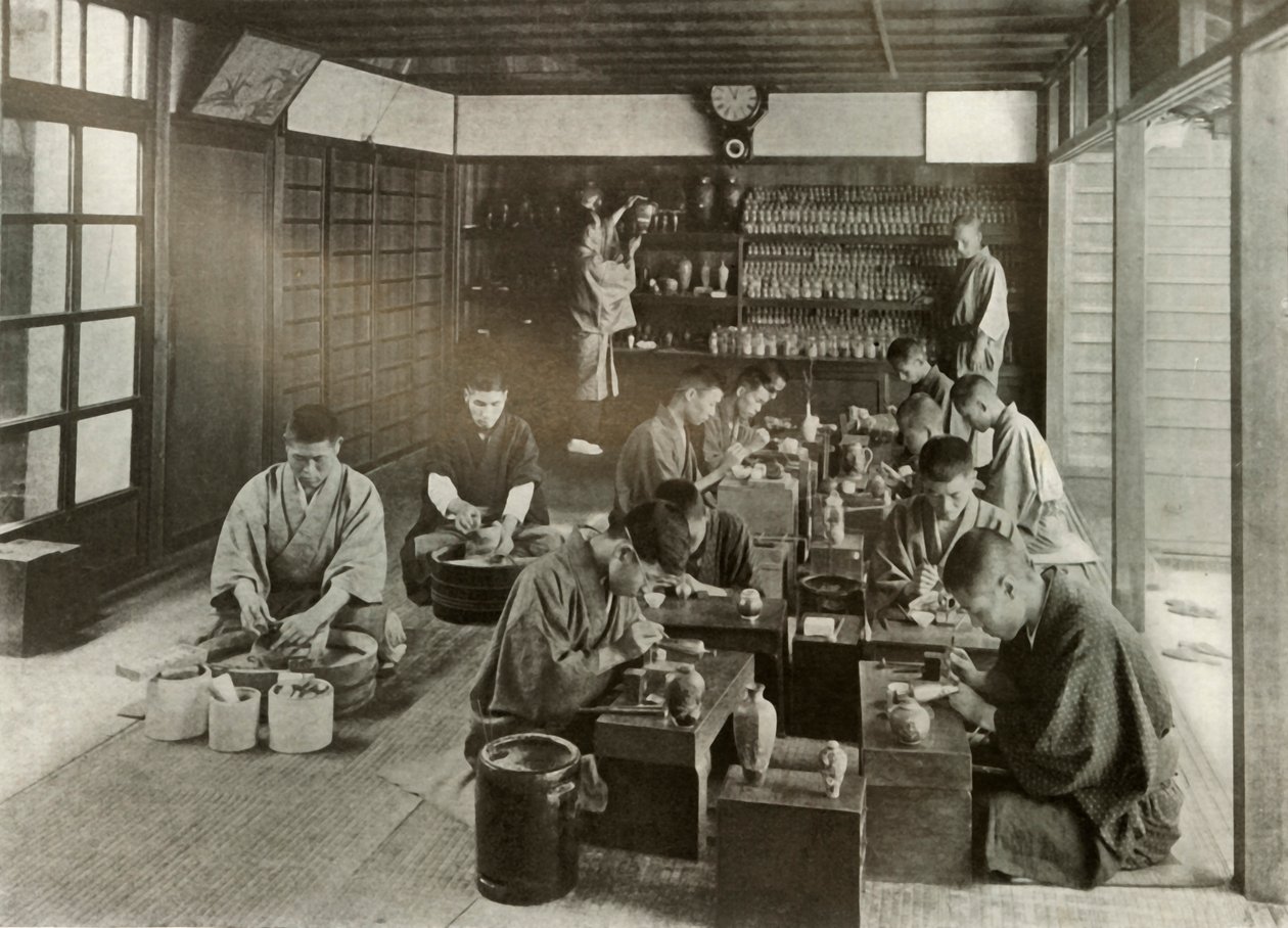 Namikawas arbeidsrom, 1910. av Herbert Ponting