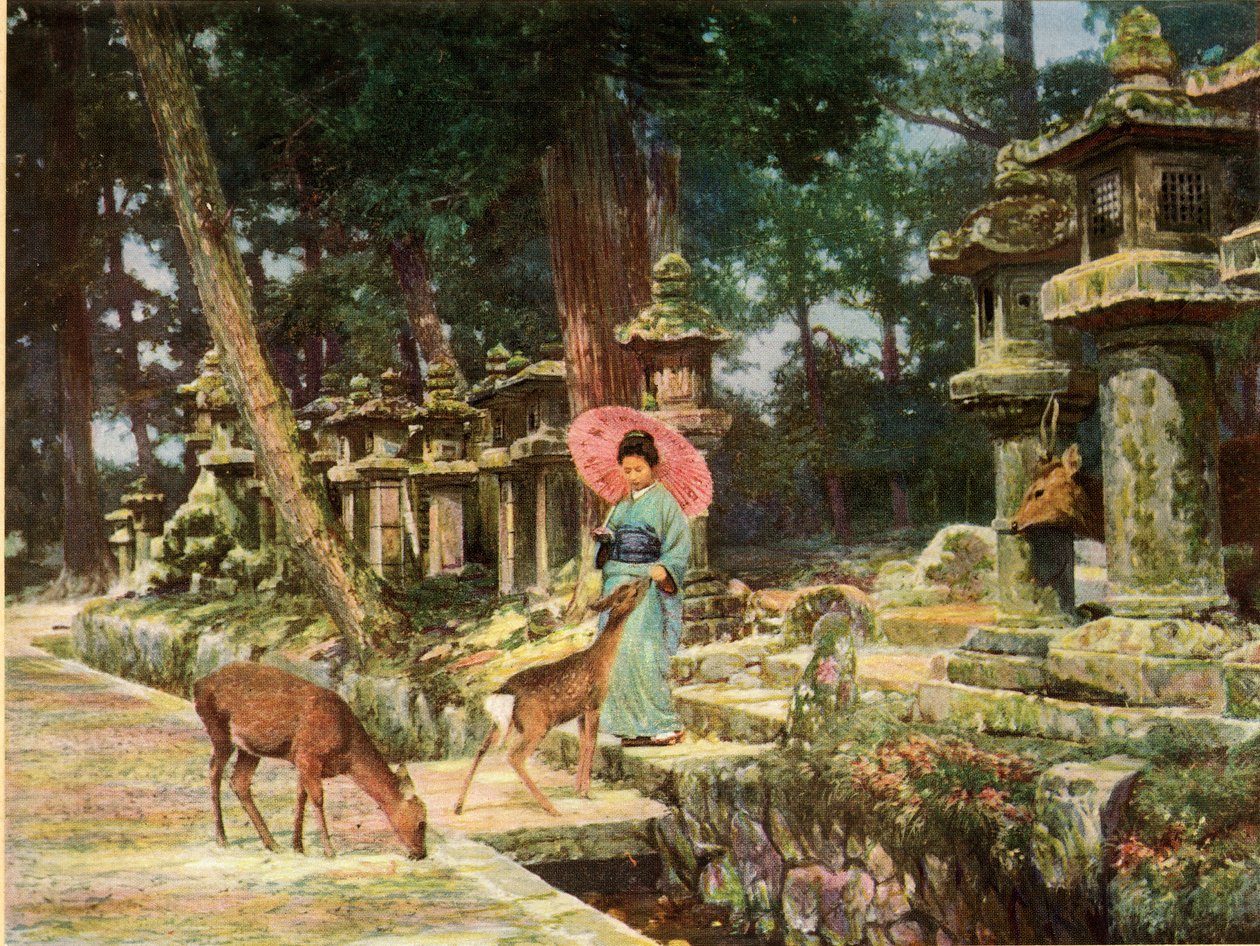Nara, hjertet av det gamle Japan, 1910. av Herbert Ponting