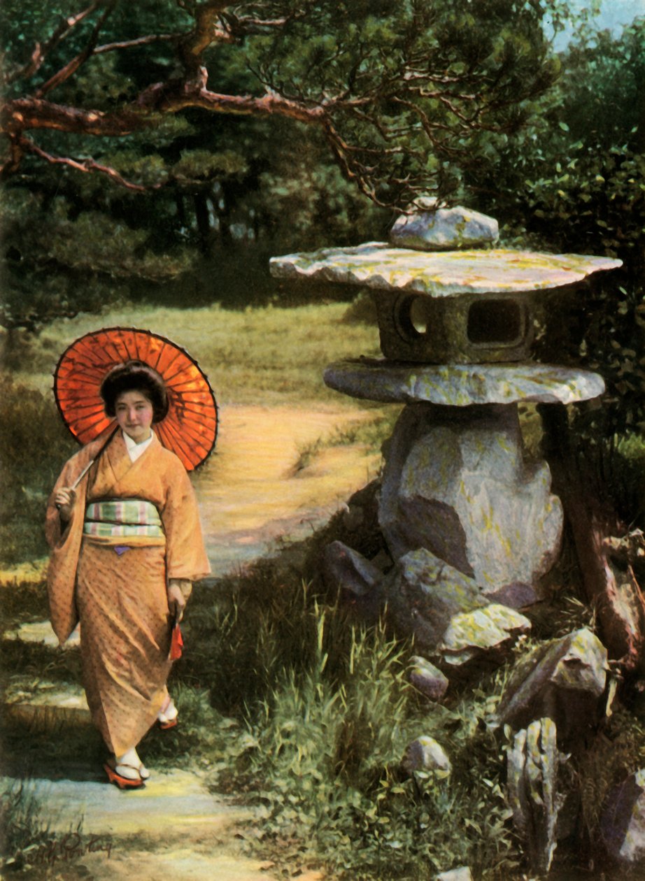 Passerer lykten, 1910. av Herbert Ponting