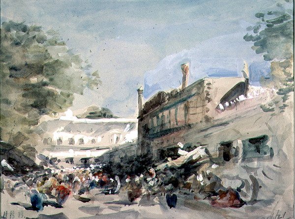 Gatescene i Delhi av Hercules Brabazon Brabazon