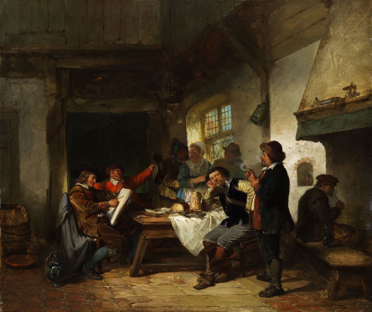 Maler på et vertshus av Herman Frederick Carel Ten Kate