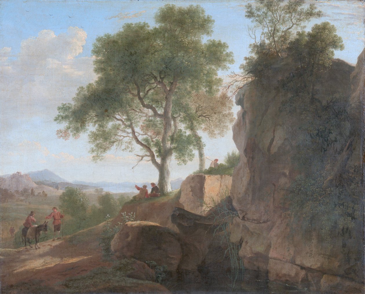 Italiensk landskap. av Herman van Swanevelt