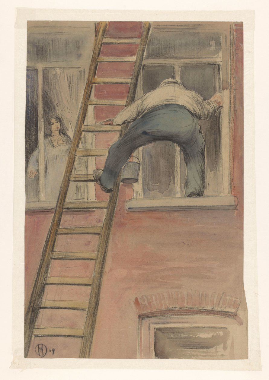 Vindusvasker av Herman Heijenbrock (signed by artist)