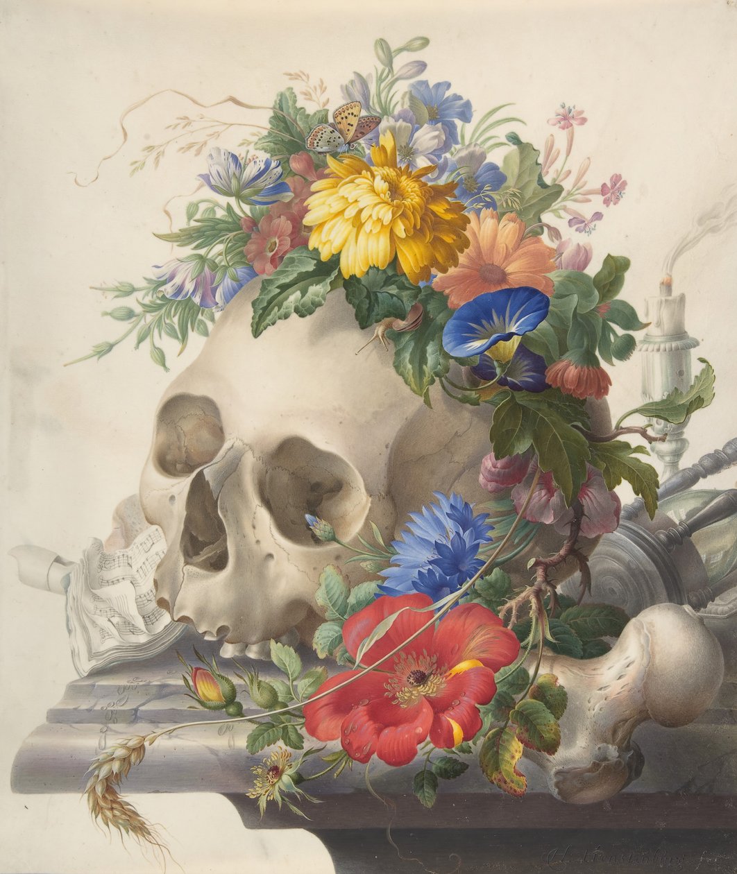 Vanitas Still Life, n.d.. av Herman Henstenburgh