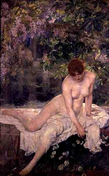 After the Bath (olje på lerret) av Herman Richir