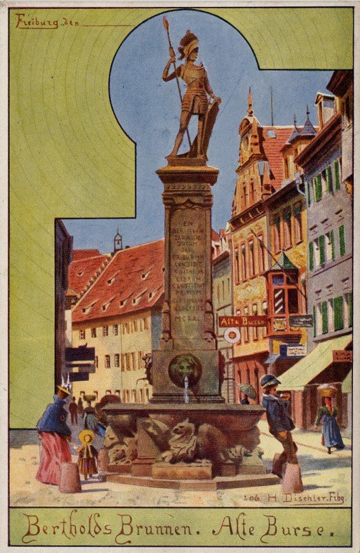 Bertoldsbrunnen, Freiburg av Hermann Dischler