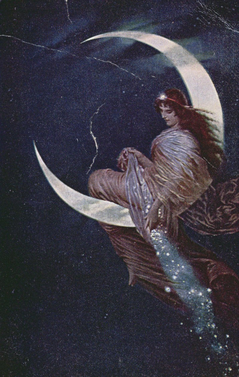 The Fairy of the Moon (fargegravering) av Hermann Kaulbach