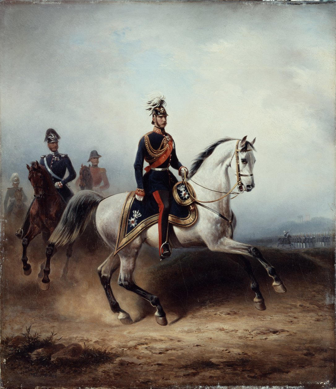 Frederick III Wilhelm på Bornstedter-feltet, 1858 av Hermann Meyerheim
