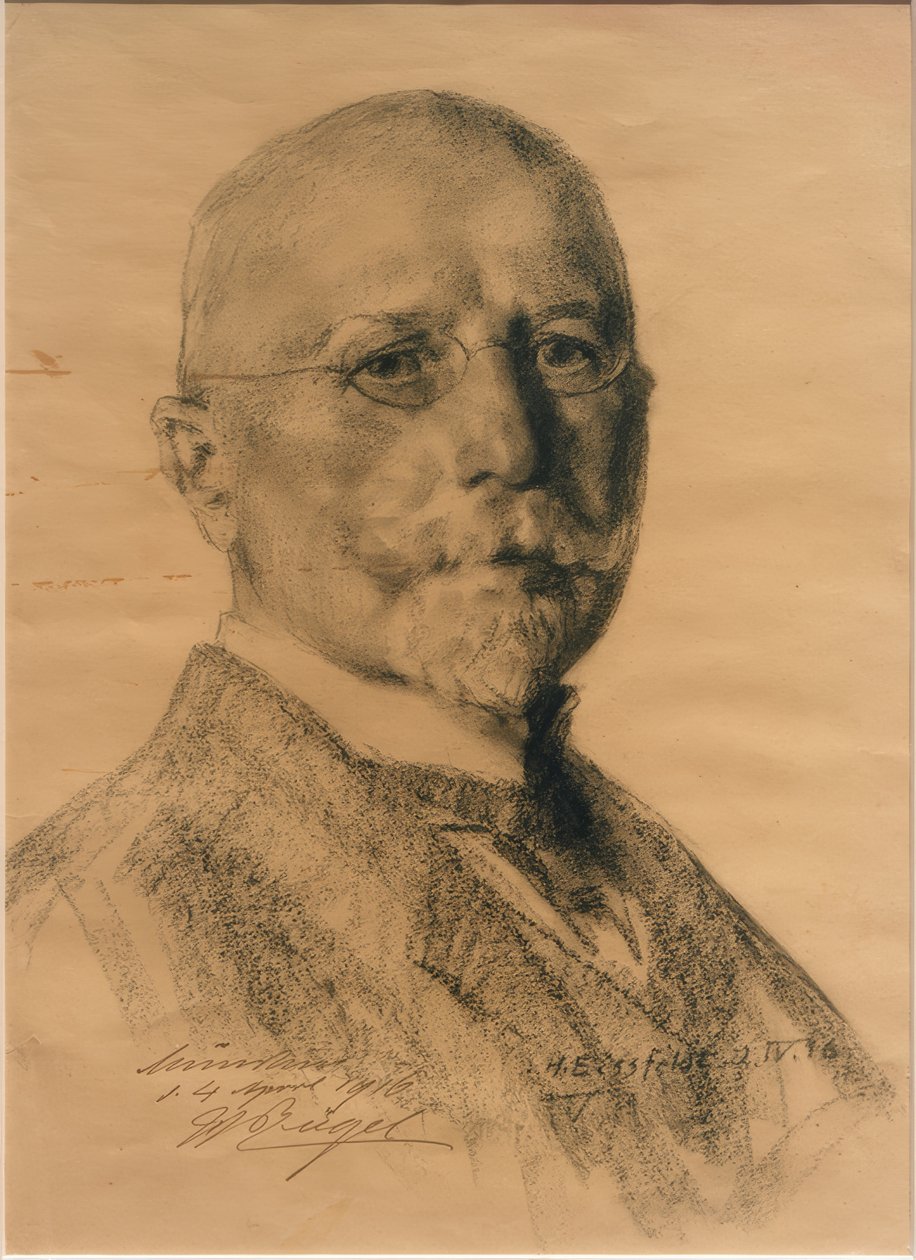Portrett av Heinrich von Zügel av Hermann Eissfeldt