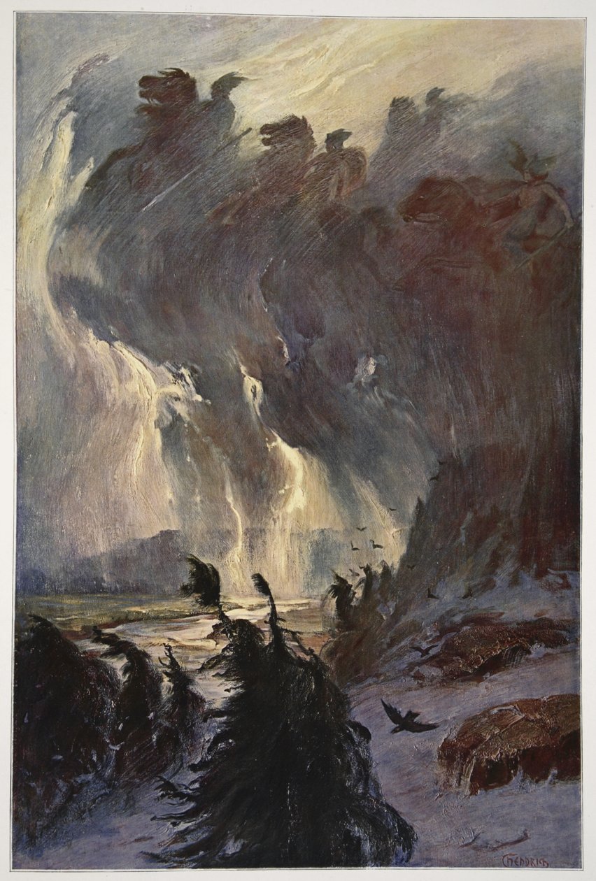 Ride of the Valkyries, 1906 av Hermann Hendrich