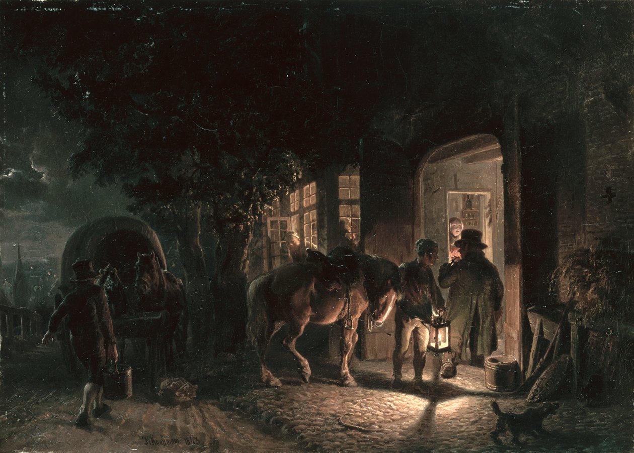 Foran puben, 1843 av Hermann Kauffmann