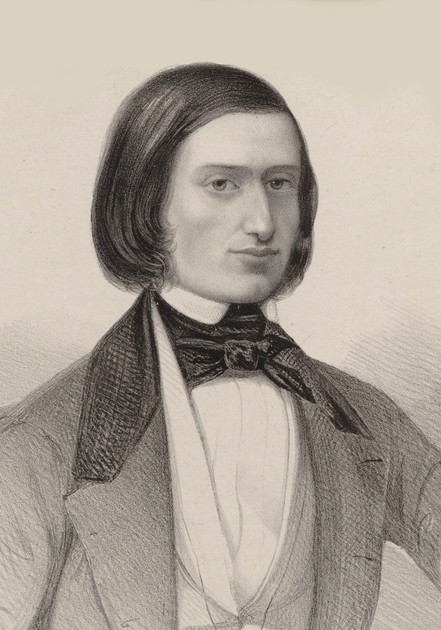 Portrett av Jacques Offenbach 1819-1880, 1846. av Hermann Raunheim