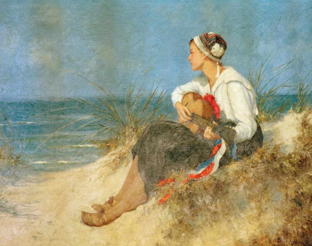 Kontemplativ time på stranden av Hermann Seeger