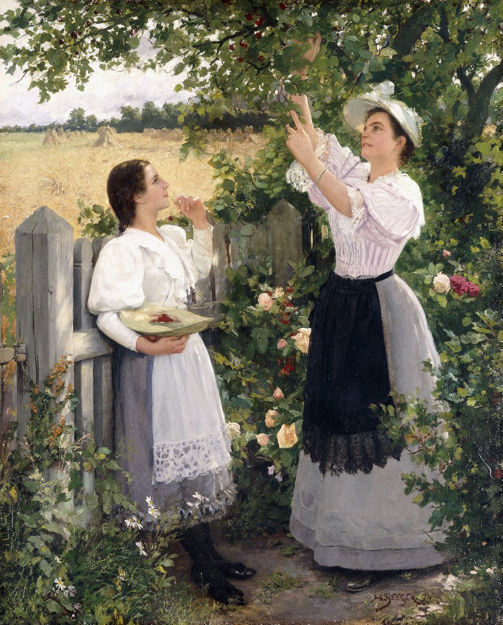 Kirsebærplukkerne, 1894 av Hermann Seeger