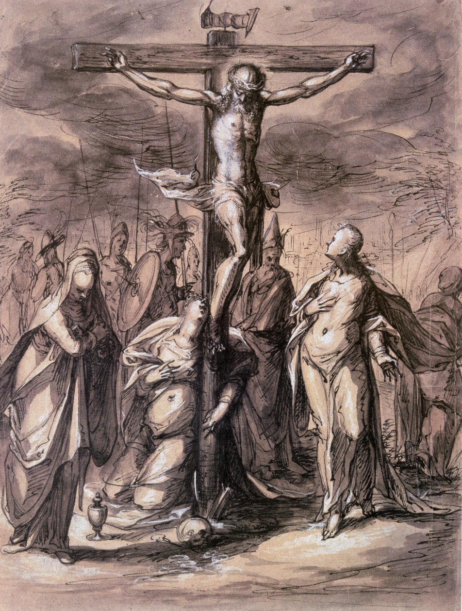 Kristus på korset, 1600-tallet. av Hermann Weyer