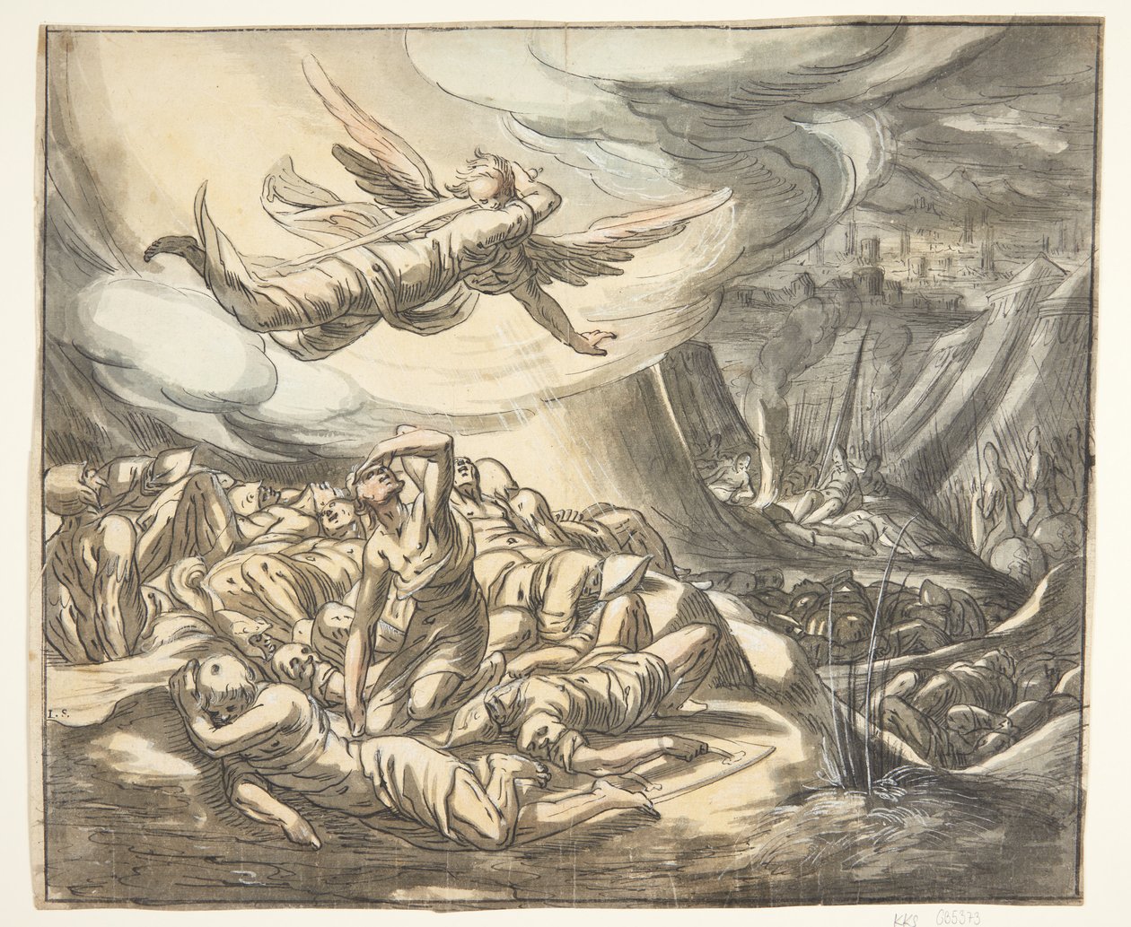 Engel med trukket sverd. av Hermann Weyer