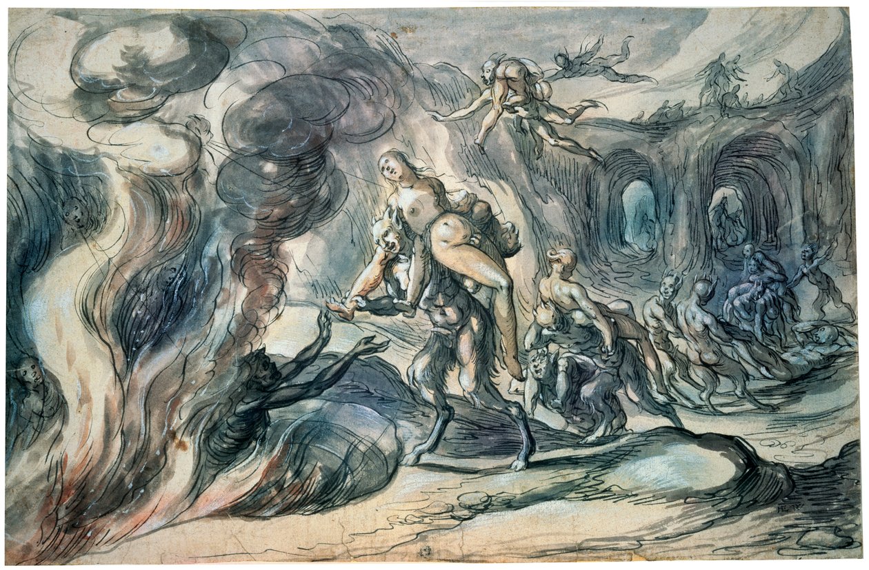 Eurydike i helvete, tidlig på 1600-tallet. av Hermann Weyer