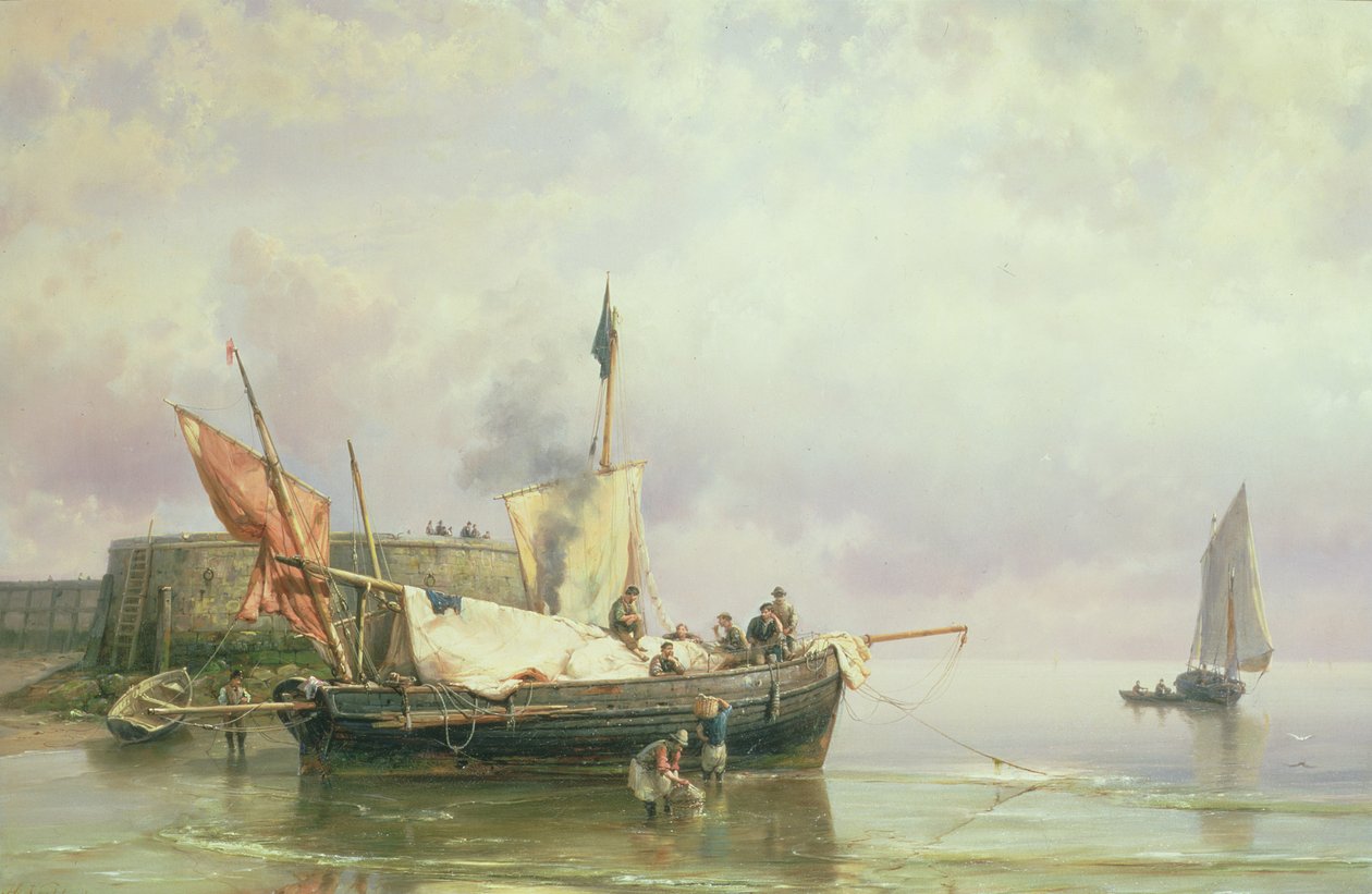 Marine scene av Johannes Hermann Barend Koekkoek