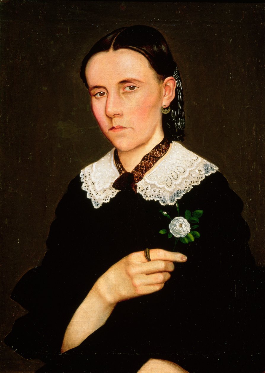 Portrett av en kvinne, 1861 av Hermenegildo Bustos